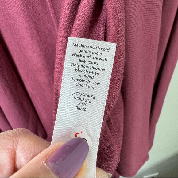 athleta  pranayama open front nirvana wrap in victorian berry size xs - Picture 7 of 10